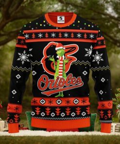 Baltimore Orioles Funny Grinch Christmas Ugly Sweater