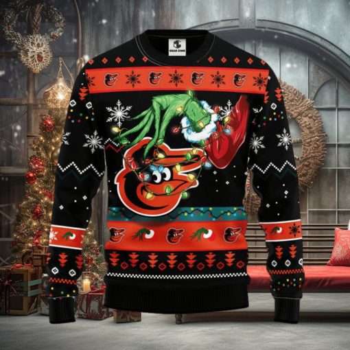 Baltimore Orioles Grinch Christmas Ugly Sweater
