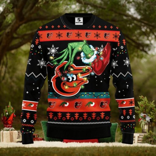 Baltimore Orioles Grinch Christmas Ugly Sweater