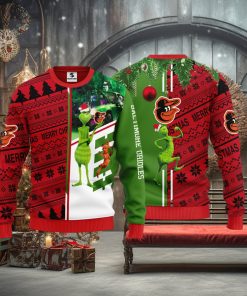 Baltimore Orioles Grinch & Scooby doo Christmas Ugly Sweater 1