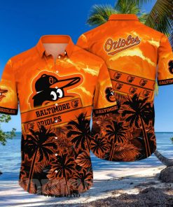 Baltimore Orioles MLB Floral Full Printed 3D Hawaiian Shirt