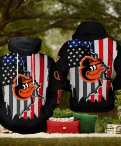 Baltimore Orioles MLB US Flag 3D Printed Hoodie