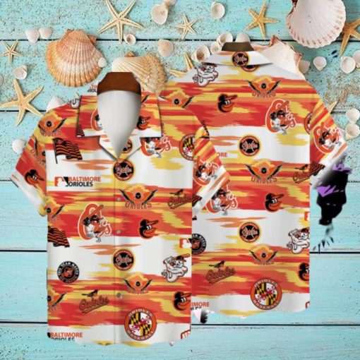 Baltimore Orioles Major League Baseball 3D Print Tropiacal Hawaiian Shirt For Fans