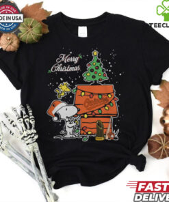 Baltimore Orioles Merry Christmas With Snoopy Baby T Shirt