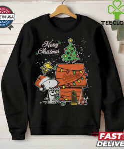 Baltimore Orioles Merry Christmas With Snoopy Baby T Shirt