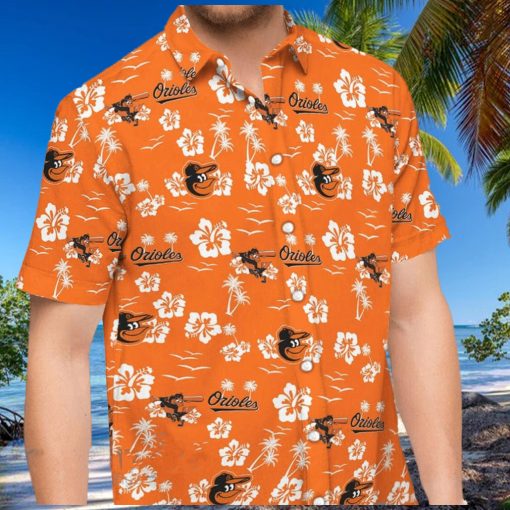 Baltimore Orioles Orange Hawaiian Shirt
