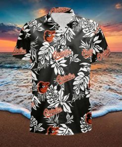 Baltimore Orioles Tropical Flower Sleeve Hawaii Shirt