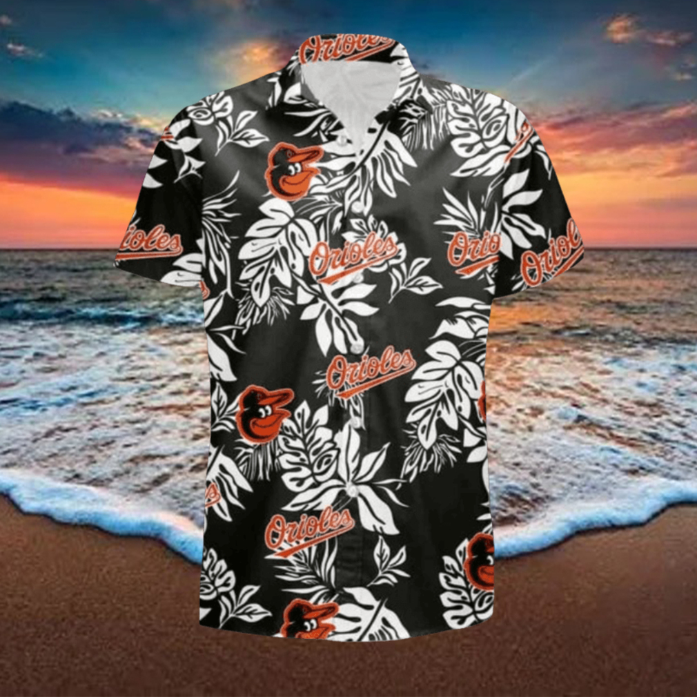 Baltimore Orioles Tropical Flower Sleeve Hawaii Shirt Baltimore Orioles Tropical Flower Sleeve Hawaii Shirt