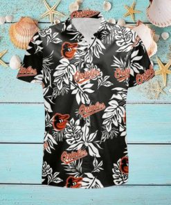 Baltimore Orioles Tropical Flower Sleeve Hawaii Shirt