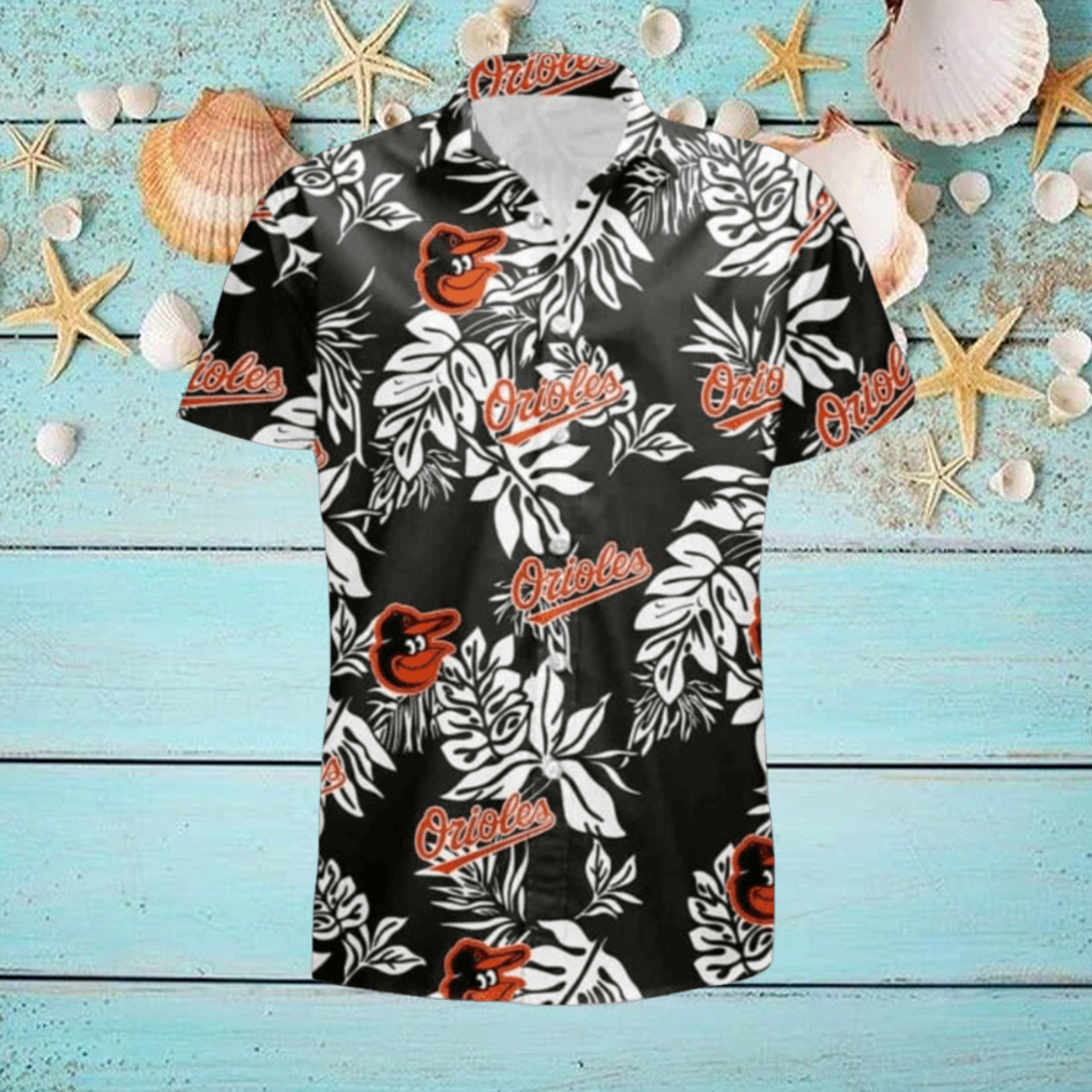 Baltimore Orioles Tropical Flower Sleeve Hawaii Shirt Baltimore Orioles Tropical Flower Sleeve Hawaii Shirt