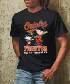 Baltimore Orioles X Snoopy And Charlie Brown Forever Not Just When We Win Shirt