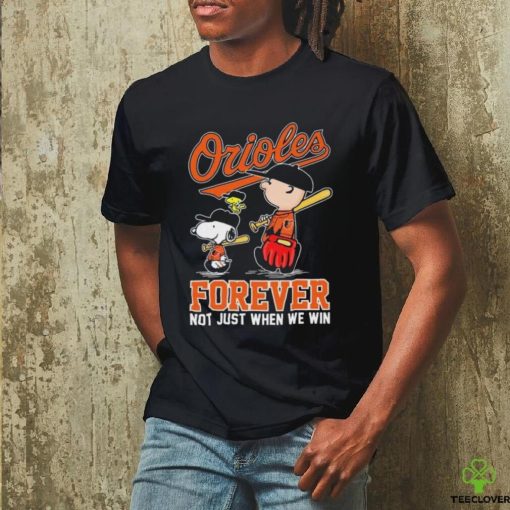 Baltimore Orioles X Snoopy And Charlie Brown Forever Not Just When We Win Shirt