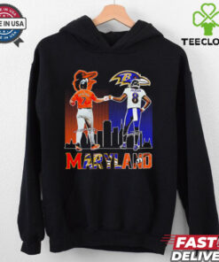 Baltimore Orioles x Baltimore Ravens Maryland skyline City hoodie, sweater, longsleeve, shirt v-neck, t-shirt