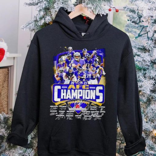 Baltimore Ravens 2023 AFC Champions signatures shirt