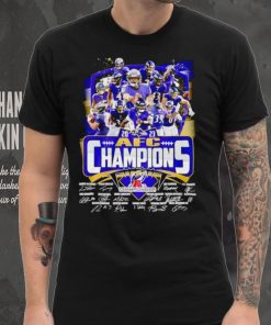 Baltimore Ravens 2023 AFC Champions signatures shirt