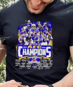 Baltimore Ravens 2023 AFC Champions signatures shirt