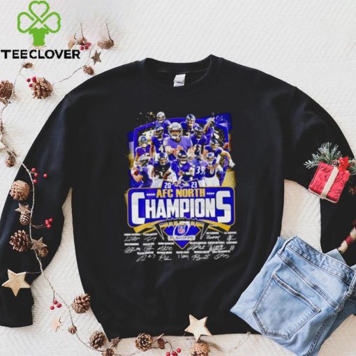 Baltimore Ravens 2023 AFC North Champions signatures hoodie, sweater, longsleeve, shirt v-neck, t-shirt