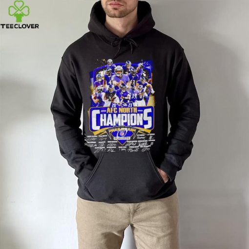 Baltimore Ravens 2023 AFC North Champions signatures hoodie, sweater, longsleeve, shirt v-neck, t-shirt