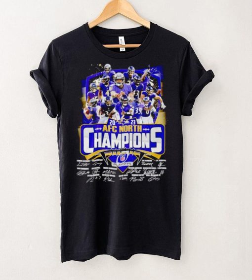 Baltimore Ravens 2023 AFC North Champions signatures hoodie, sweater, longsleeve, shirt v-neck, t-shirt