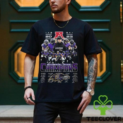 Baltimore Ravens 2023 American Football Conference Champions Signatures Shirt