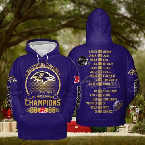 Baltimore Ravens 2023 Go Ravens Champions Hoodie T Shirt