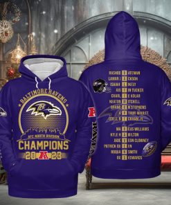 Baltimore Ravens 2023 Go Ravens Champions Hoodie T Shirt