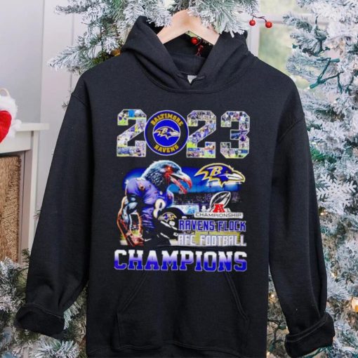 Baltimore Ravens 2023 Ravens Flock AFC Football Champions shirt