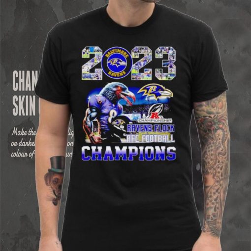 Baltimore Ravens 2023 Ravens Flock AFC Football Champions shirt