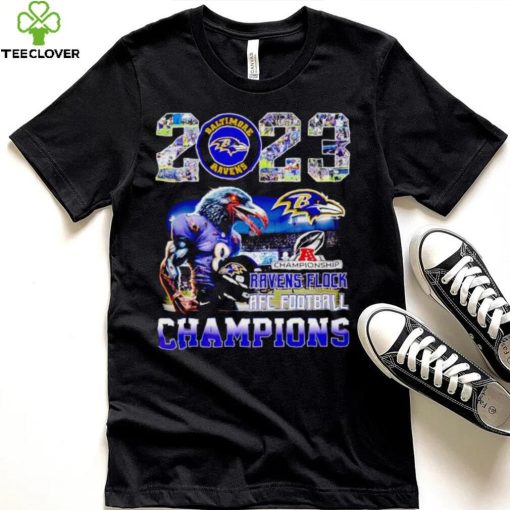 Baltimore Ravens 2023 Ravens Flock AFC Football Champions shirt