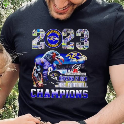 Baltimore Ravens 2023 Ravens Flock AFC Football Champions shirt