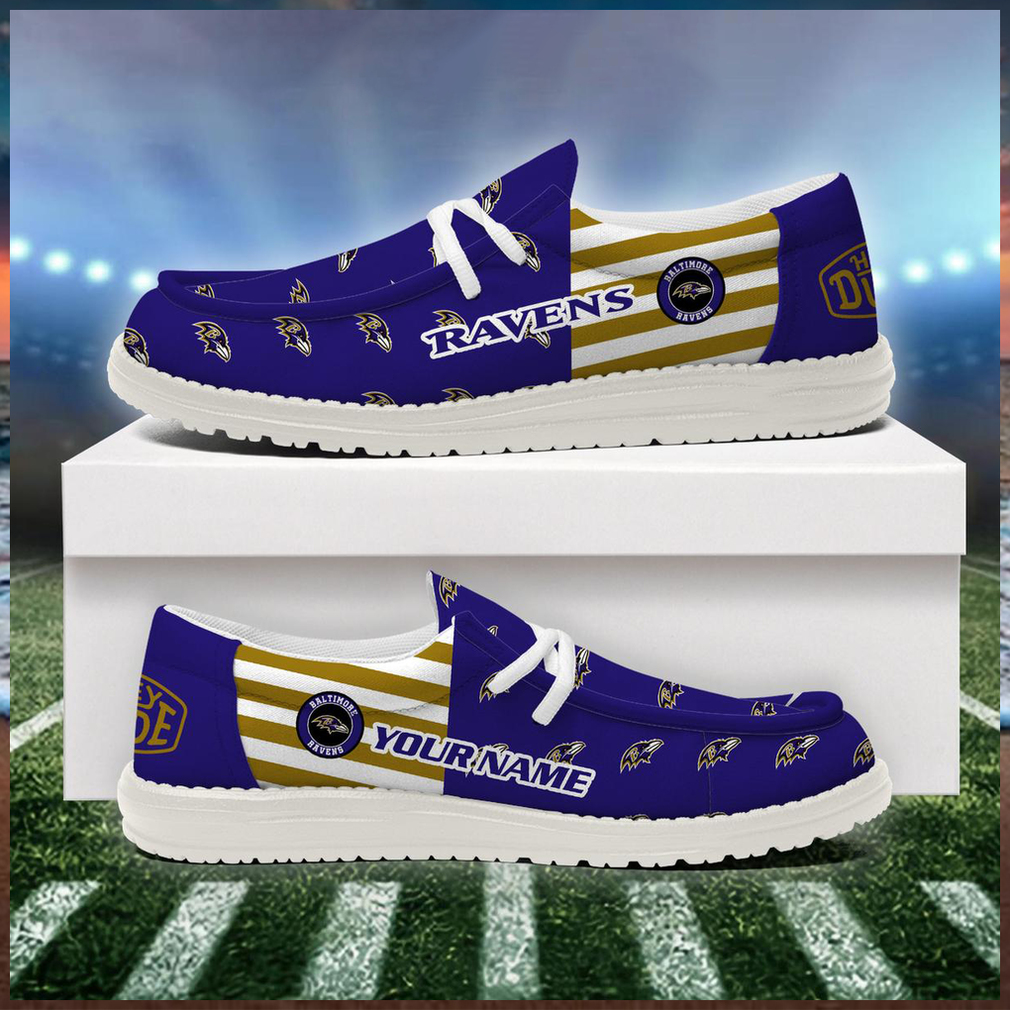 Baltimore Ravens 2024 Version Personalized Hey Dude Shoes Baltimore Ravens 2024 Version Personalized Hey Dude Shoes