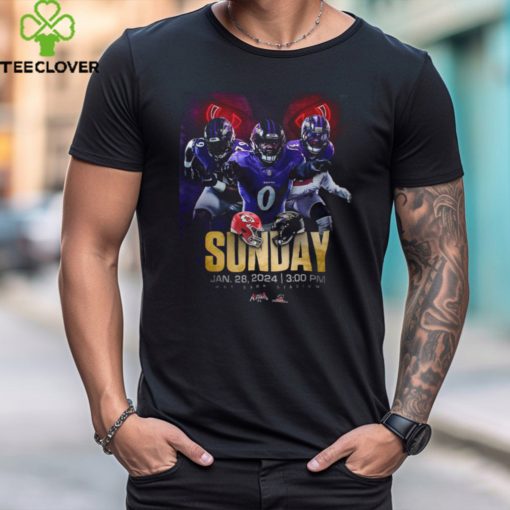 Baltimore Ravens AFC Championship 2024 Versus Kansas City Chiefs Head To Head On Sunday Jan 29 T Shirt