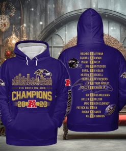 Baltimore Ravens AFC North Division Champions 2023 Hoodie T Shirt