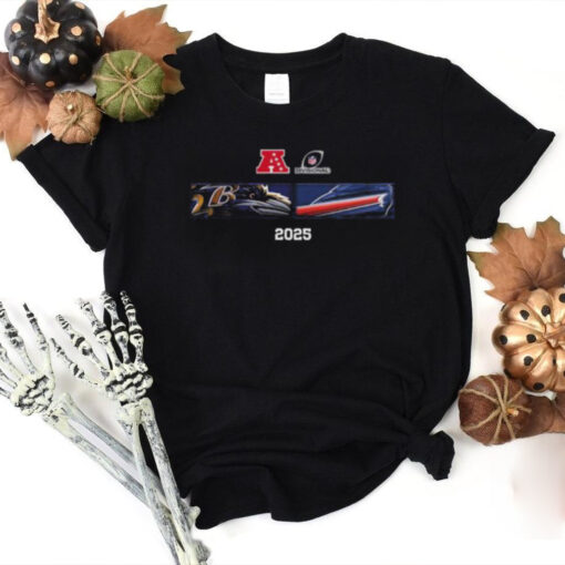 Baltimore Ravens And Buffalo Bills Matchup 2025 AFC Divisional Round Head To Head Logo Unisex T Shirt