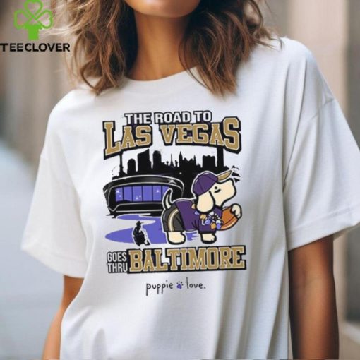 Baltimore Ravens Baltimore To Vegas Pup Shirt