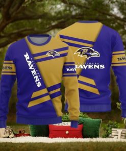 Baltimore Ravens Basic Pattern Knitted Sweater For Ugly Christmas