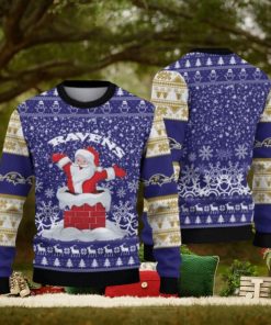 Baltimore Ravens Christmas Funny Santa Claus Ugly Christmas Sweaters