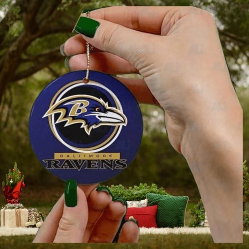 Baltimore Ravens Christmas NFL Football Ceramic Christmas Ornaments