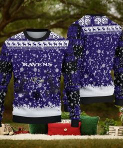 Baltimore Ravens Christmas Reindeer Ugly Christmas Sweater Jumper AOP Gift For Fans