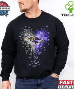 Baltimore Ravens Crystal Heart Shirt