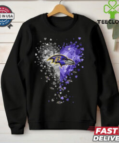 Baltimore Ravens Crystal Heart Shirt 2 Baltimore Ravens Crystal Heart Shirt