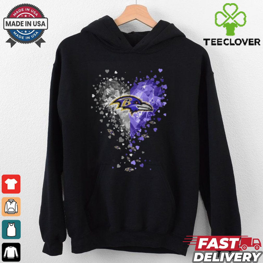Baltimore Ravens Crystal Heart Shirt Baltimore Ravens Crystal Heart Shirt