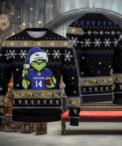 Baltimore Ravens Custom Chrismas Ugly Sweater