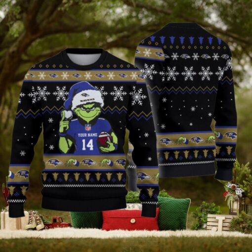 Baltimore Ravens Custom Chrismas Ugly Sweater