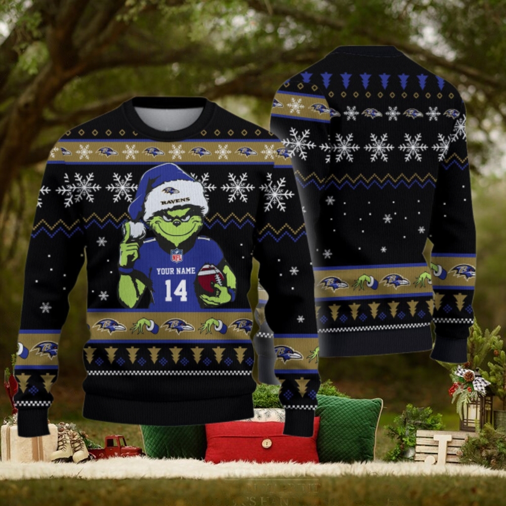 Baltimore Ravens Custom Chrismas Ugly Sweater Baltimore Ravens Custom Chrismas Ugly Sweater