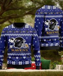 Baltimore Ravens Cute The Snoopy Show Football Helmet Ugly Xmas Sweater