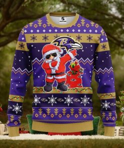 Baltimore Ravens Dabbing Santa Claus Christmas Ugly Sweater Sport Christmas Gift Ideas