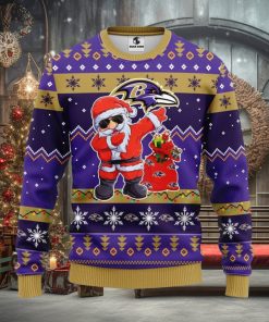 Baltimore Ravens Dabbing Santa Claus Christmas Ugly Sweater Sport Christmas Gift Ideas