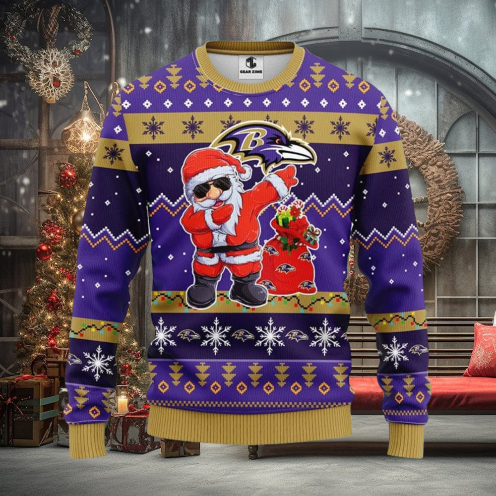 Baltimore Ravens Dabbing Santa Claus Christmas Ugly Sweater Sport Christmas Gift Ideas Baltimore Ravens Dabbing Santa Claus Christmas Ugly Sweater Sport Christmas Gift Ideas