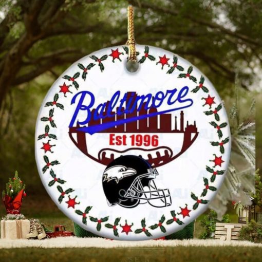 Baltimore Ravens Football Hallmarks NFL Ceramic Christmas Ornaments